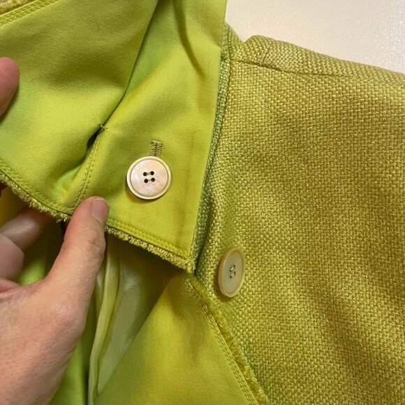 Akris Lime Green Blazer Size 10 - Picture 12 of 15